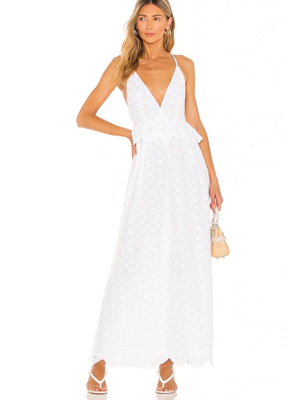 Tularosa Brier Embroidered Dress in White
XS